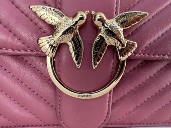 Pinko krasna kozena ruzova luxusna kabelka jedinecna farba - 2