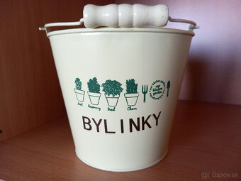 Sada 2ks kovové vedierka, obaly na kvetináče s bylinkami - 2