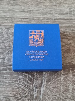 Strieborná medaila pokovená ródiom - 5-halierník - 2
