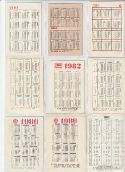 EUROOBALY NA KARTICKOVE KALENDARIKY - 2