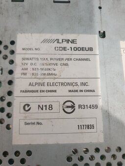 ALPINE CDE-100EUB 4x50w - 2