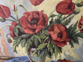 Maľovaný obraz, vlčie maky - 2