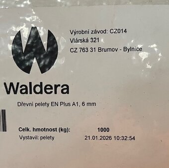 Predám pelety WALDERA - 2
