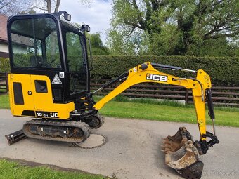 Minibagr JCB 15C-1, rok 2019, 800 mth, 3x lžíce TOP - 2