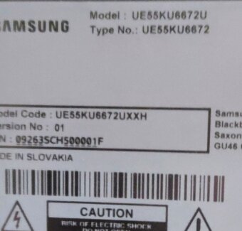 Diely Samsung UE55KU6672Uparabolický - 2