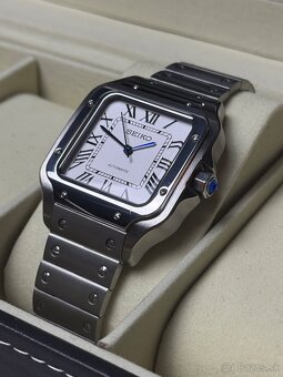 Seiko Custom Mod Watch Hodinky Santos Biele - 2