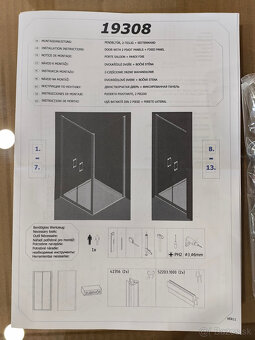 Predám sprchové dvere, šírka 90 cm, 2-krídlové - 2