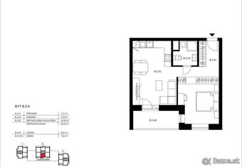 2 izbový byt B.2.4. Bell Residence - 2