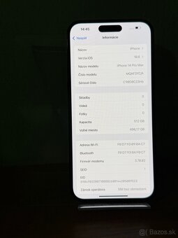PREDANÉ Dobrý deň Ponúkam na predaj iPhone 14 PRO MAX 512GB - 2
