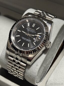 Seiko Custom Mod Watch Hodinky Datejust Black - 2