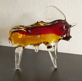 Predám sošku býka, Murano štýl, sklo - 2
