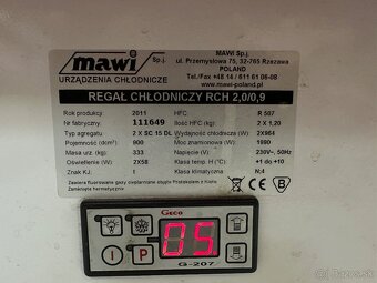 Chladiaca vitrina MAWI RCH 2,0/0,9 – plne funkčná - 2
