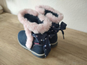 Dievčenské zateplené čižmy s kožušinkou, veľ.27 - 2