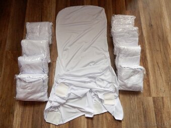 návleky na stoličky biele na dve výšky stoličiek - 2