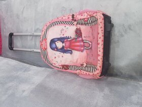 Ťahacia školská taška santoro ružová - 2