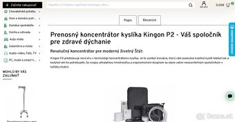 Koncentrátor kyslíka KINGON P2 5L / 2kg - 2