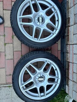 Hlinikove disky BBS 4x100 r17 + pneu - 2