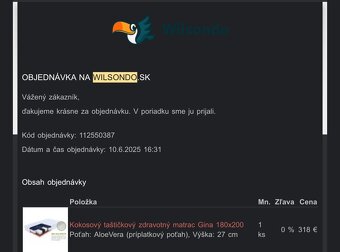 Veľký kokosový matrac Gina 180x200 - 2