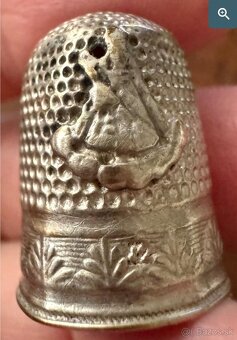 6 starožitných náprstkov, striebro, strieborné - 2