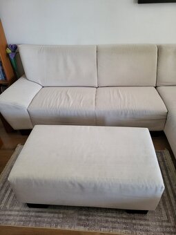 Predám Rohovú sedačku + taburet - 2