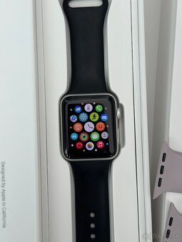 Apple watch 3, 42mm + krabica, náhradný remienok - 2