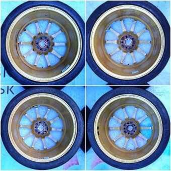 5x100 DOTZ ZLATÉ+CHRÓM Audi VW Škoda Seat Subaru 225/40 R18 - 2