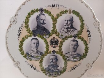Porcelánový talíř- Franz Josef, Rakousko Uhersko - 2