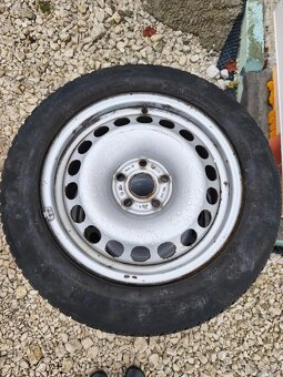 Plechové disky r16 5x112 ET33 + zimné pneu - 2