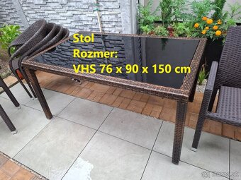 Záhradné sedenie - stôl, stoličky a záhradný box - 2