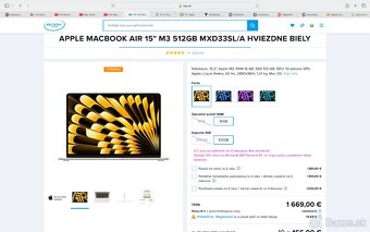 MacBook Air 15" Apple M3, 16GB RAM, 512 disk - 2