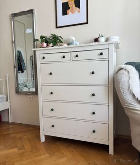 Ikea Hemnes komoda 6 zásuvkova Biely lesk - 2