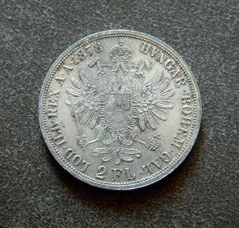 Predám 2 zlatník/florin 1878 František Jozef I. - 2
