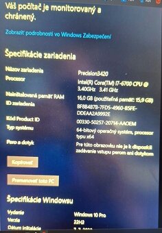 Dell Precision 3420, intel 7,16GB, - 2