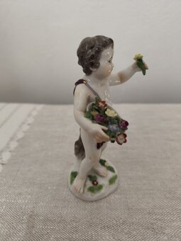 Meissen míšeň chlapec s košíkom porcelánová soška 13 cm - 2