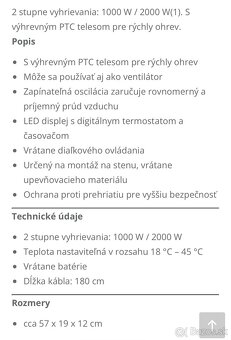 Nástenný ohievač - 2