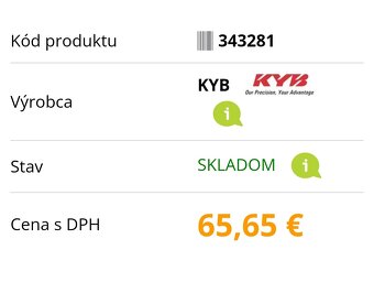 Predam 2 nove zadne tlmice KYB - 2