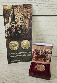 Zlata zberatelska minca 100€ Jaskyne Slovenskeho krasu 2017 - 2