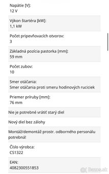 Štartér HELLA 8EA 012 528-101 - 2