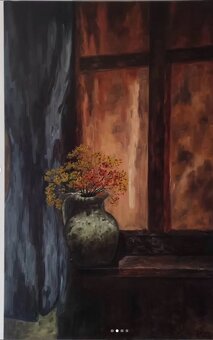 Ručne maľovaný obraz - zátišie - 2