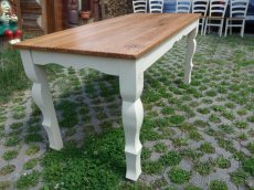 Masívny stôl v rustikálnom štýle - dub, javor - 2