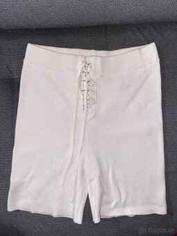 Biele štýlové cyklistické šortky Bershka - 2