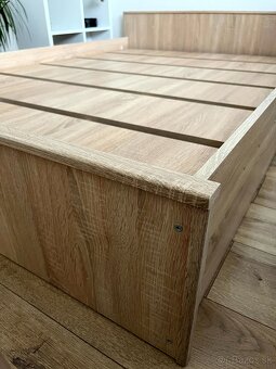Posteľ 140 , 140x200, dekor dub - 2