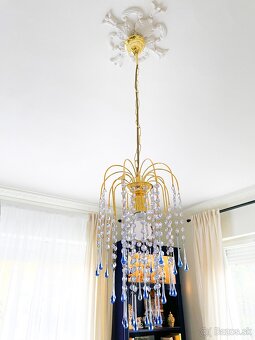 Jedinečný Murano luster s ametystovým brúseným krištáľom - 2
