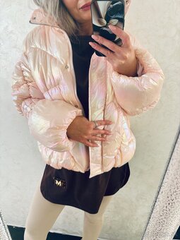 Damska  metalicka bundička pink - 2