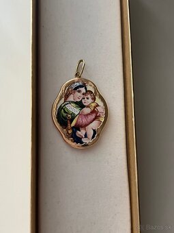 Zlatý prívesok - Panna Mária - 2