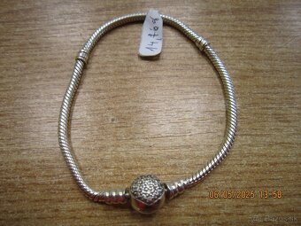 PANDORA náramok striebro váha 14,76g - 2