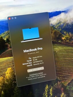Apple Macbook Pro 14 M1, 16GB, 512GB, 206 cyklov - 2