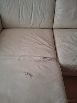 Darujem za odvoz kremovu koženú sedačku - 2