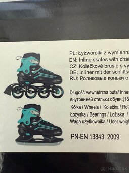 2v1 korcule inline / ice skate (brusle) 29-33 - 2