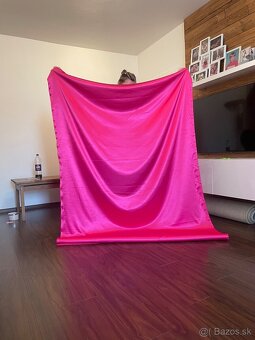 Saténová látky - cyklamenová (popis) už len 3 pásy - 2